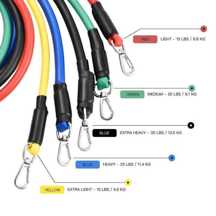 Home Sweatâ„¢ 11 Piece Adjustable Resistance Band Set - iHome Sweat
